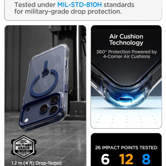Чохол Spigen Ultra Hybrid Optik S для iPhone 18 Pro Max | 17 Pro Max Blue (ACS11909)