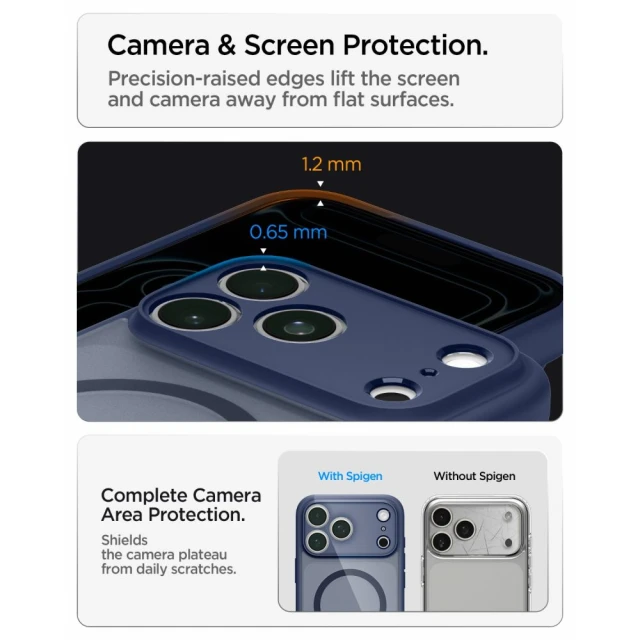 Чохол Spigen Ultra Hybrid для iPhone 18 Pro Max | 17 Pro Max Frost Deep Blue with MagSafe (ACS11918)