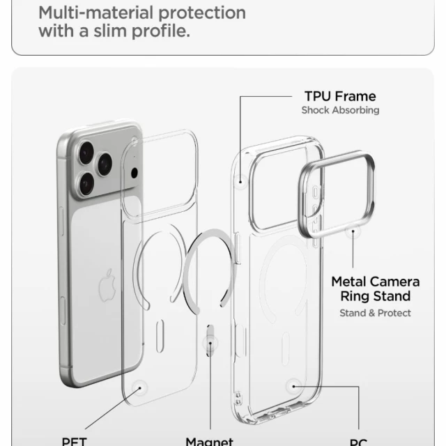 Чохол Spigen Ultra Hybrid Optik S для iPhone 18 Pro | 17 Pro Silver (ACS11921)