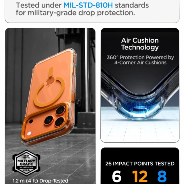 Чохол Spigen Ultra Hybrid Optik S для iPhone 18 Pro | 17 Pro Orange (ACS11923)