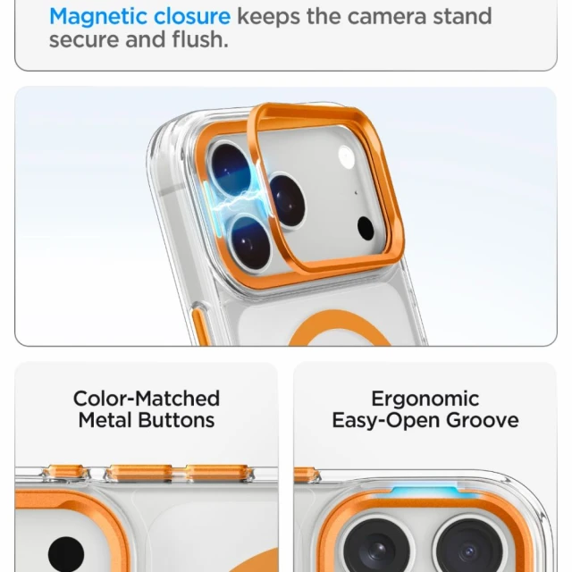 Чохол Spigen Ultra Hybrid Optik S для iPhone 18 Pro | 17 Pro Orange (ACS11923)