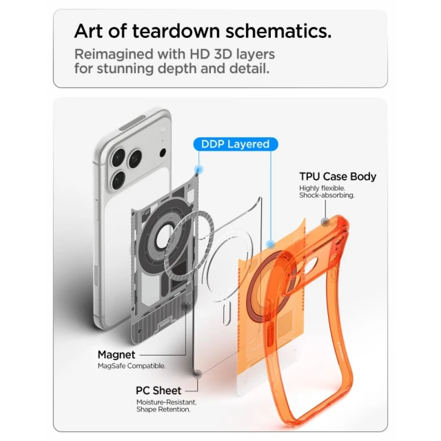 Чохол Spigen C1 Ultra Hybrid Mag для iPhone 18 Pro | 17 Pro Orange (ACS11986)