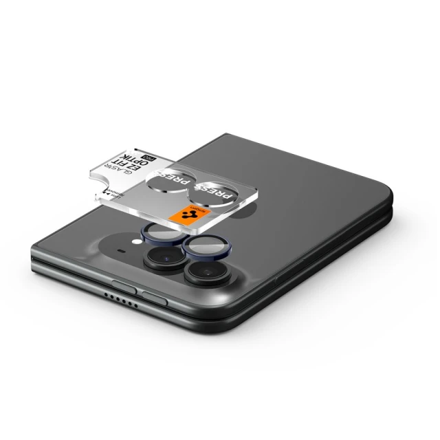Захисне скло для камери Spigen Glas.Tr Camera EZ FIT Optik Pro для iPhone Duo Black (2 pack) (AGL12011)
