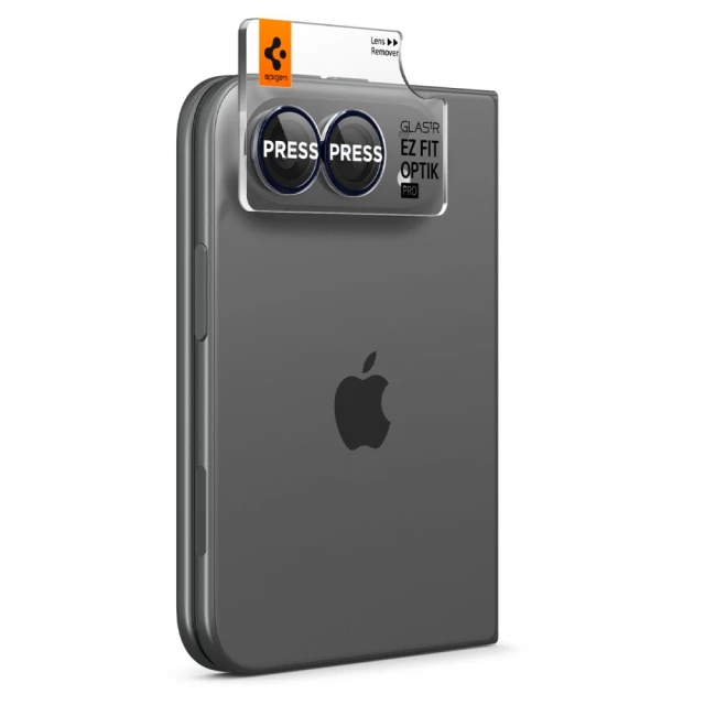 Захисне скло для камери Spigen Glas.Tr Camera EZ FIT Optik Pro для iPhone Duo Black (2 pack) (AGL12011)