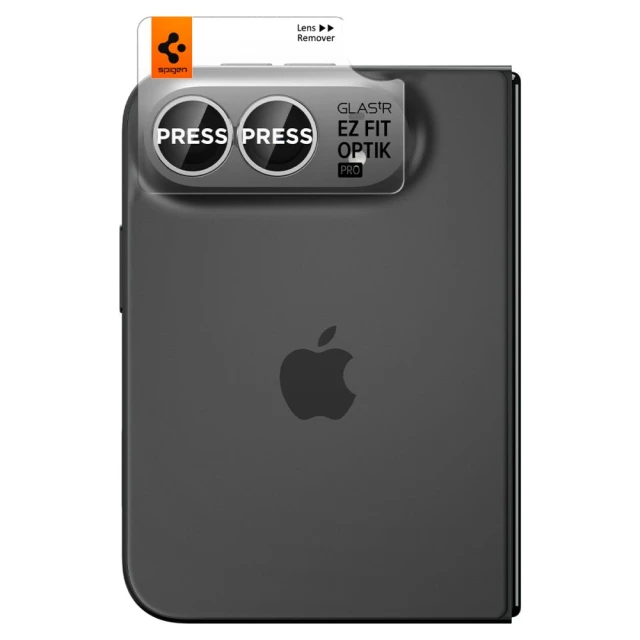 Защитное стекло для камеры Spigen Glas.Tr Camera EZ FIT Optik Pro для iPhone Fold White (2 pack) (AGL12012)