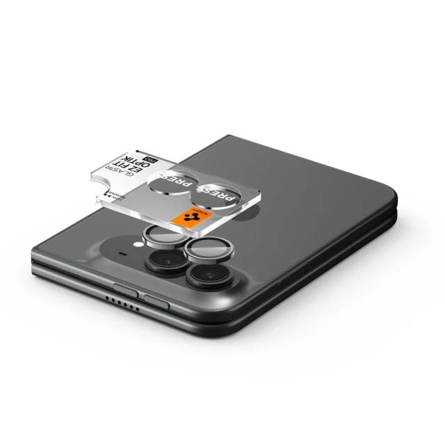 Защитное стекло для камеры Spigen Glas.Tr Camera EZ FIT Optik Pro для iPhone Fold White (2 pack) (AGL12012)