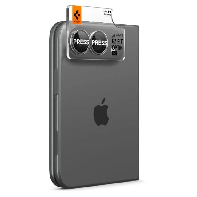 Защитное стекло для камеры Spigen Glas.Tr Camera EZ FIT Optik Pro для iPhone Fold White (2 pack) (AGL12012)