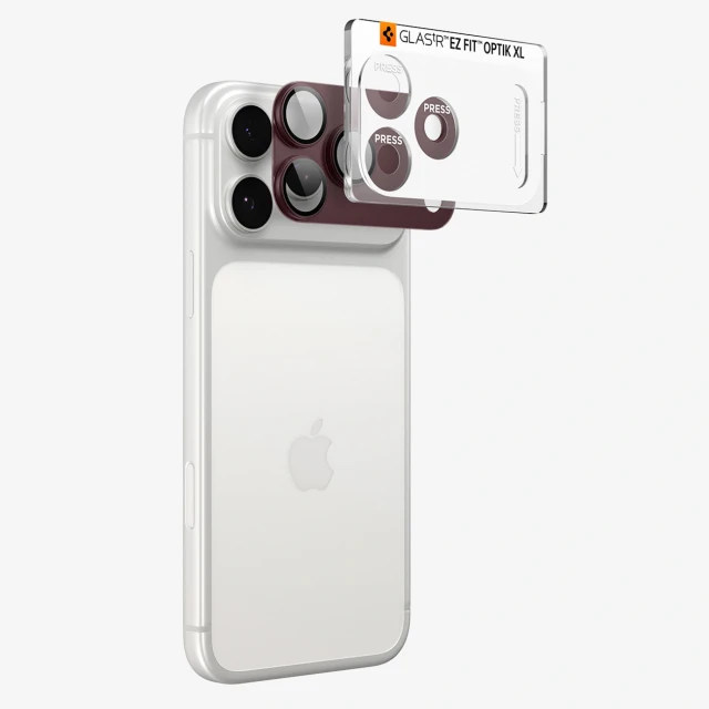 Захисне скло для камери Spigen Optik Pro XL GLAS.TR EZ FIT для iPhone 18 Pro Dark Cherry (8800337251654)