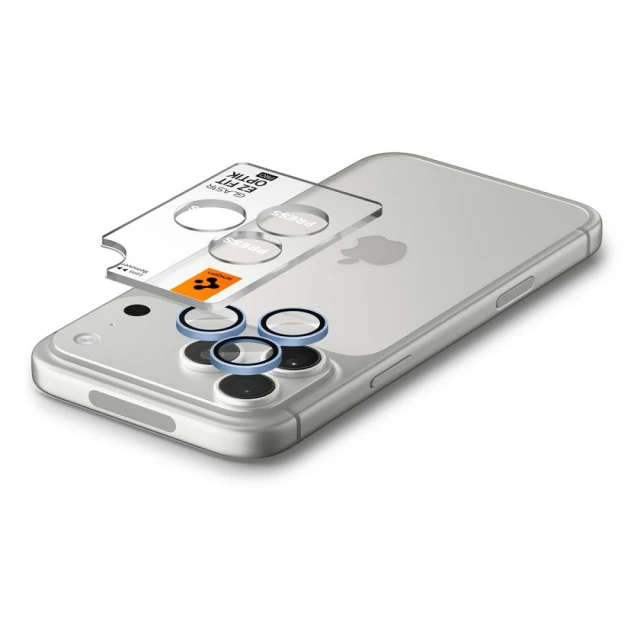 Захисне скло для камери Spigen Optik Pro Glas.TR EZ Fit (2 pack) для iPhone 18 Pro Max | 18 Pro Light Blue (AGL12045)