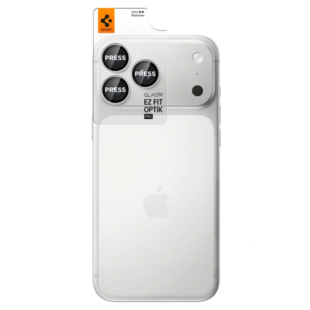 Захисне скло для камери Spigen Optik Pro GLAS.TR EZ FIT для iPhone 18 Pro Max | 18 Pro Silver (2 pack) (8800337251753)