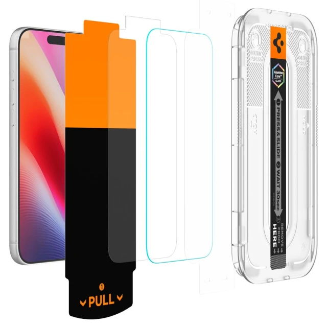 Захисне скло Spigen Glas.tR EZ Fit Pro HD AC для iPhone 18 Pro Max | 17 Pro Max | 16 Pro Max Clear (2 pack) (AGL12048)