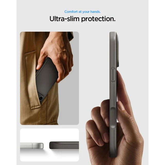 Чехол Spigen Thin Fit Mag для iPhone 18 Pro Max | 17 Pro Max Gunmetal (ACS12107)