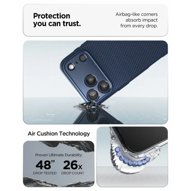 Чохол Spigen Liquid Air для iPhone 18 Pro Max | 17 Pro Max Navy (ACS12112)