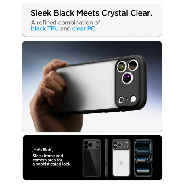 Чехол Spigen Ultra Hybrid для iPhone 18 Pro Max | 17 Pro Max Black (ACS12117)