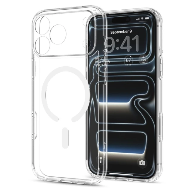 Чохол Spigen Ultra Hybrid для iPhone 18 Pro Max | 17 Pro Max Clear White with MagSafe (ACS12118)