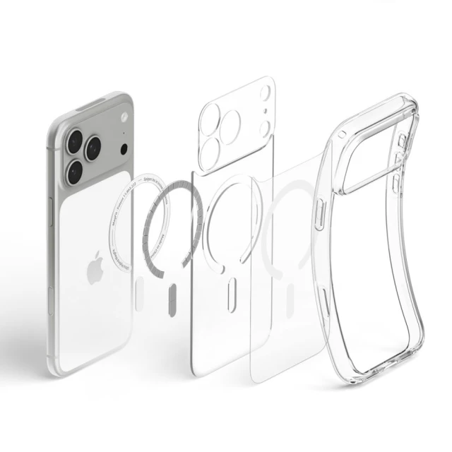 Чохол Spigen Ultra Hybrid для iPhone 18 Pro Max | 17 Pro Max Clear White with MagSafe (ACS12118)