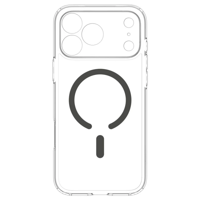 Чохол Spigen Ultra Hybrid для iPhone 18 Pro Max | 17 Pro Max Clear Graphite with MagSafe (ACS12119)