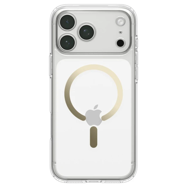 Чохол Spigen Ultra Hybrid для iPhone 18 Pro Max | 17 Pro Max Clear Gold with MagSafe (ACS12120)