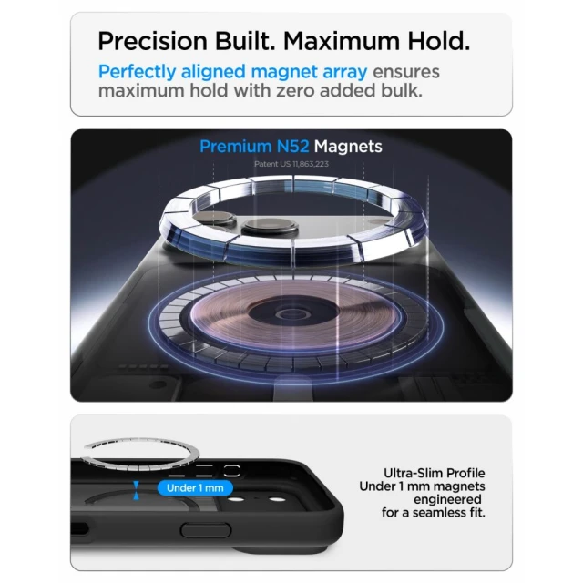 Чохол Spigen Ultra Hybrid для iPhone 18 Pro Max | 17 Pro Max Frost Black with MagSafe (ACS12123)