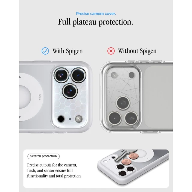 Чохол Spigen Ultra Hybrid Mag для iPhone 18 Pro Max | 17 Pro Max Silver with MagSafe (ACS12130)
