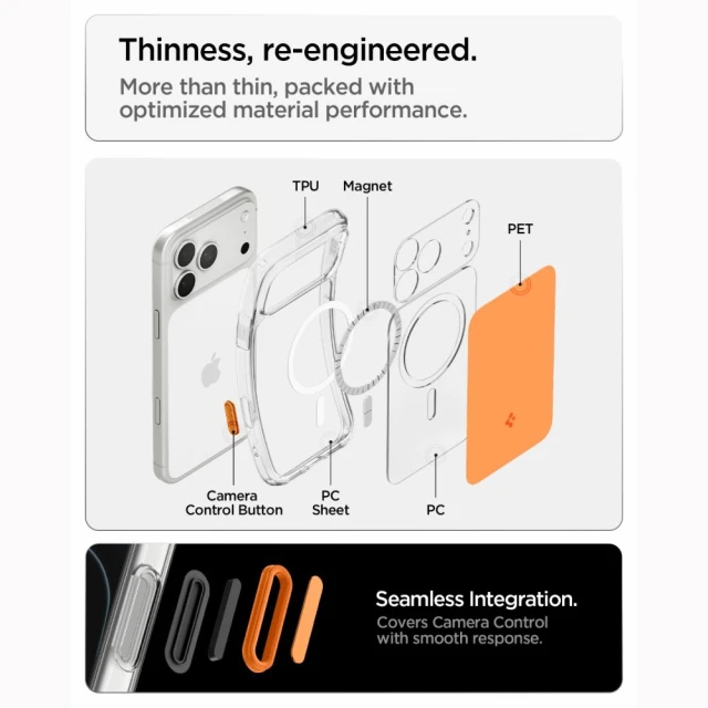 Чохол Spigen Ultra Hybrid T Mag для iPhone 18 Pro Max | 17 Pro Max Orange (ACS12133)