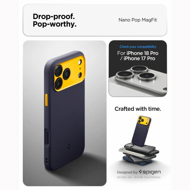 Чохол Spigen Nano Pop Hybrid Mag для iPhone 18 Pro | 17 Pro Navy (ACS12140)