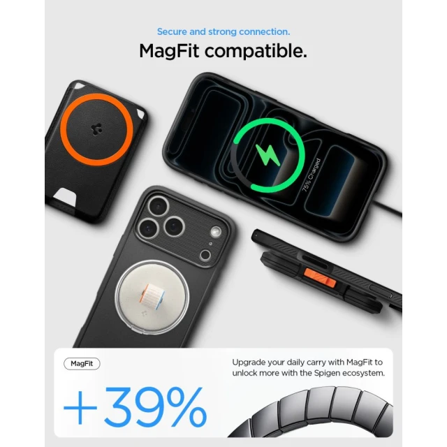 Чехол Spigen Rugged Armor Mag для iPhone 18 Pro | 17 Pro Black (ACS12147)