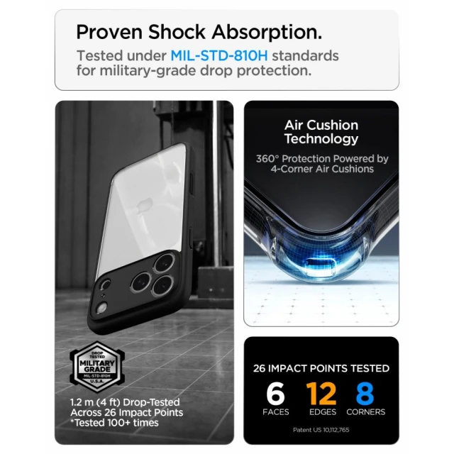 Чохол Spigen Ultra Hybrid для iPhone 18 Pro | 17 Pro Black (ACS12154)