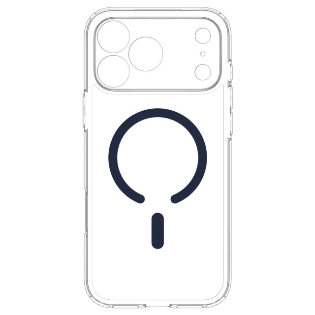 Чохол Spigen Ultra Hybrid MagSafe для iPhone 17 Pro Clear/Deep Blue (8800337252842)