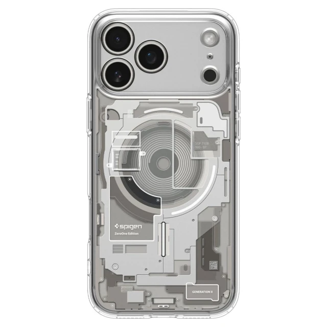 Чохол Spigen Ultra Hybrid для iPhone 18 Pro | 17 Pro Zero One Silver (ACS12164)