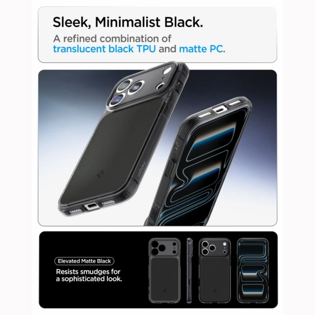 Чохол Spigen Ultra Hybrid T для iPhone 18 Pro | 17 Pro Matte Black (ACS12171)