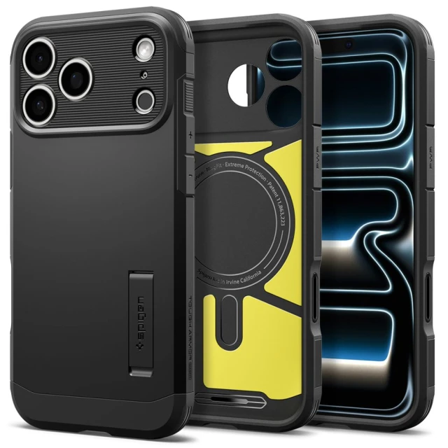 Чехол Spigen Tough Armor T MAG для iPhone 18 Pro | 17 Pro Black with MagSafe (ACS12173)