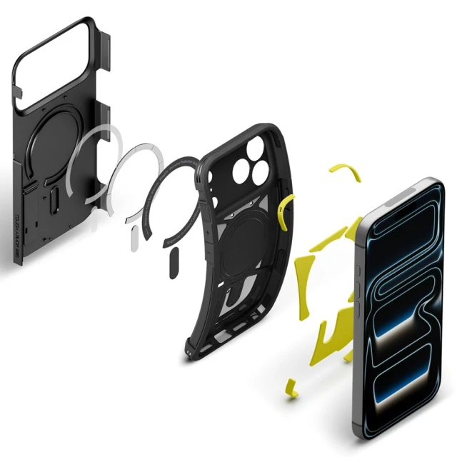 Чехол Spigen Tough Armor T MAG для iPhone 18 Pro | 17 Pro Black with MagSafe (ACS12173)