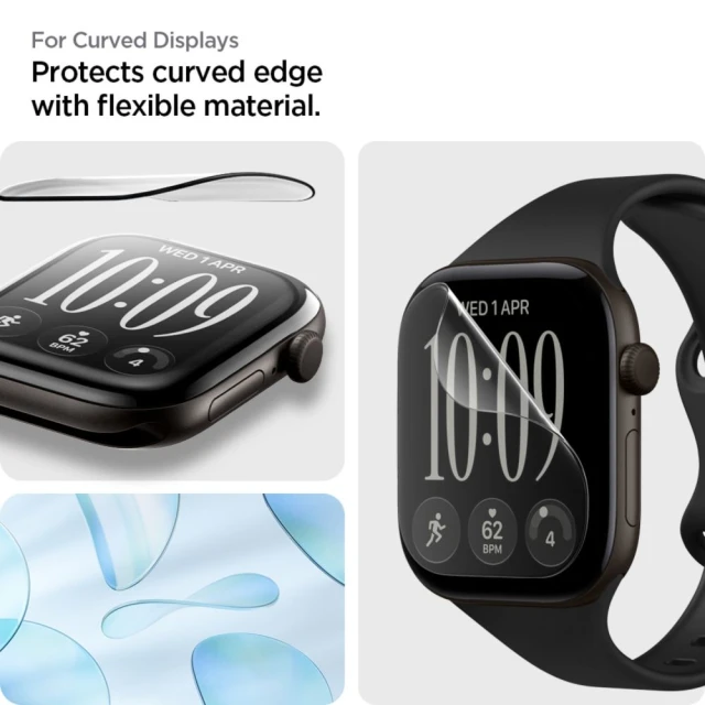 Захисна плівка Spigen Elite Shield EZ FIT для Apple Watch 12 42mm Clear 2шт (8800337254556)