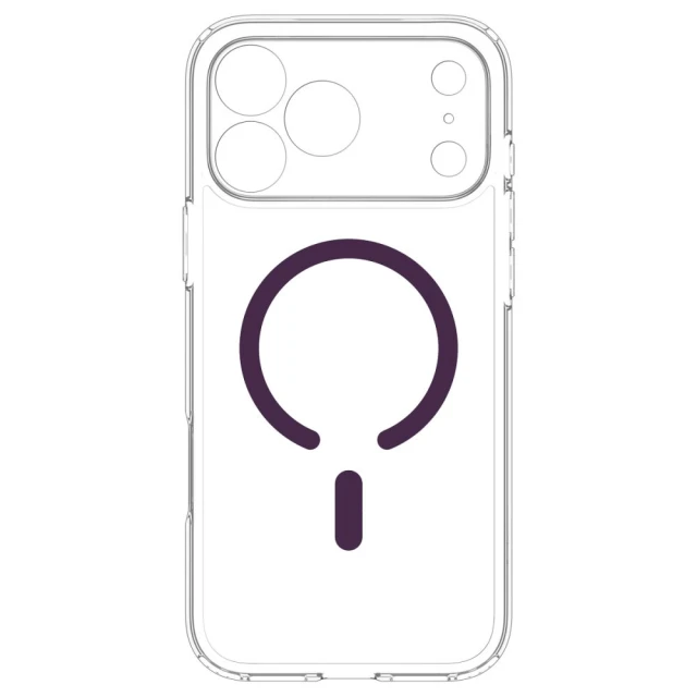 Чехол SPIGEN Ultra Hybrid для iPhone 18 Pro Max | 17 Pro Max Clear & Burgundy (ACS12331)