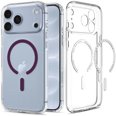 Чохол SPIGEN Ultra Hybrid для iPhone 18 Pro | 17 Pro Clear & Burgundy (ACS12335)