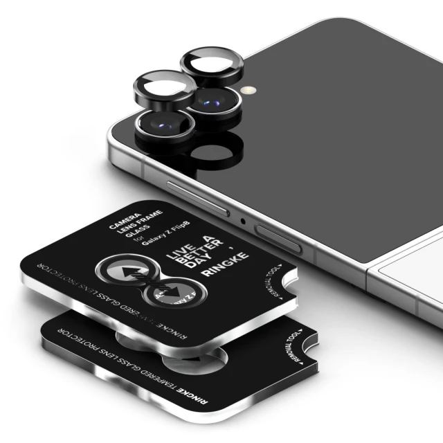 Защитное стекло для камеры Ringke Camera Frame для Samsung Galaxy Flip 8 Black (2 pack) (8800380460621)