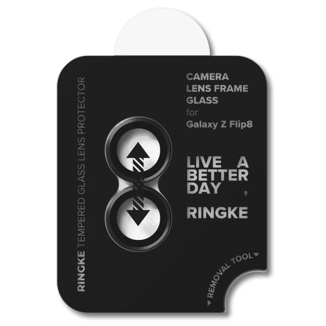 Защитное стекло для камеры Ringke Camera Frame для Samsung Galaxy Flip 8 Black (2 pack) (8800380460621)
