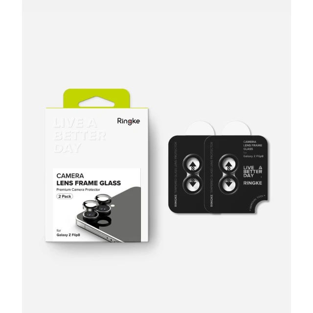 Защитное стекло для камеры Ringke Camera Frame для Samsung Galaxy Flip 8 Black (2 pack) (8800380460621)