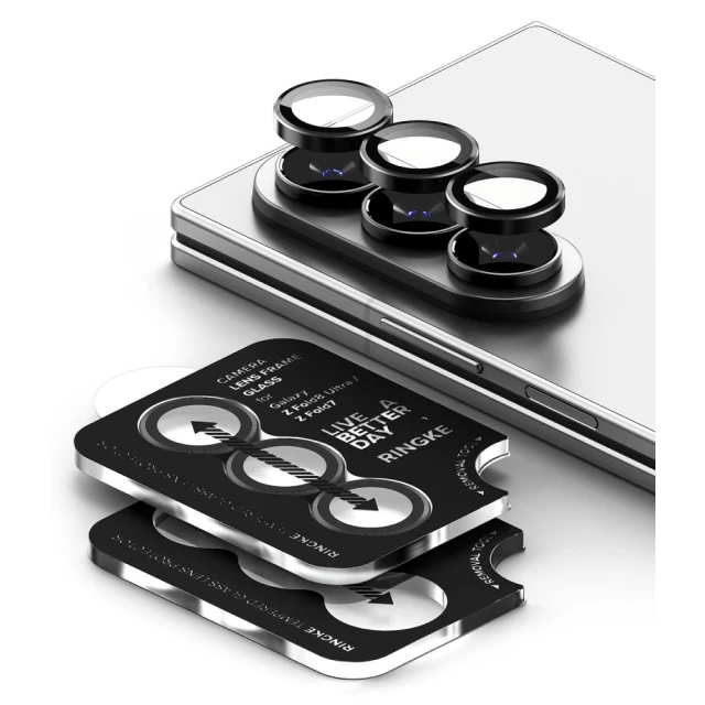 Захисне скло для камери Ringke Camera Frame для Samsung Galaxy Fold 7 / Fold 8 Ultra Black (2 pack) (8800380460638)