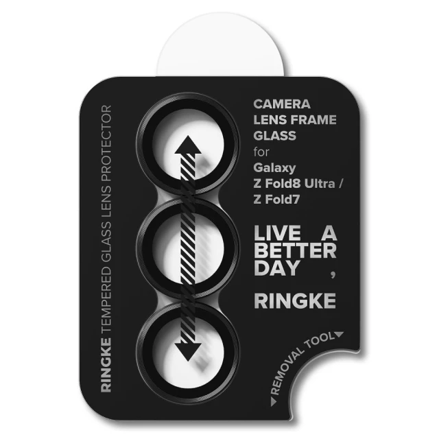 Захисне скло для камери Ringke Camera Frame для Samsung Galaxy Fold 7 / Fold 8 Ultra Black (2 pack) (8800380460638)