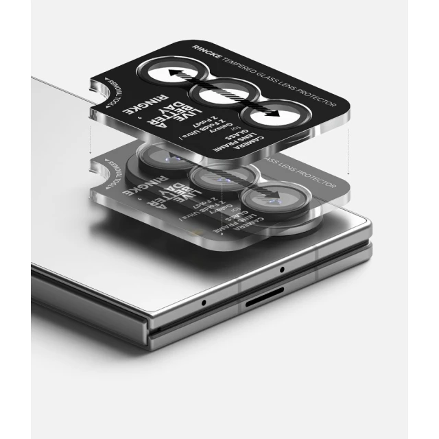 Захисне скло для камери Ringke Camera Frame для Samsung Galaxy Fold 7 / Fold 8 Ultra Black (2 pack) (8800380460638)