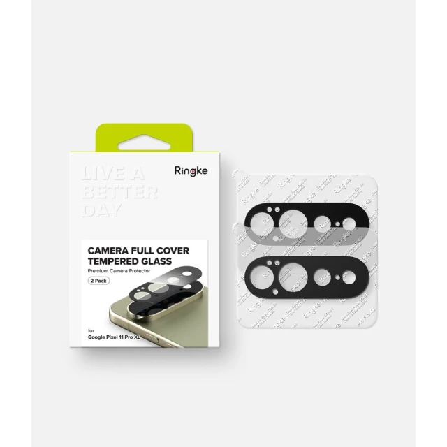 Защитное стекло для камеры Ringke Camera Full Cover для Google Pixel 11 Pro XL Black (2 pack) (8800380460973)