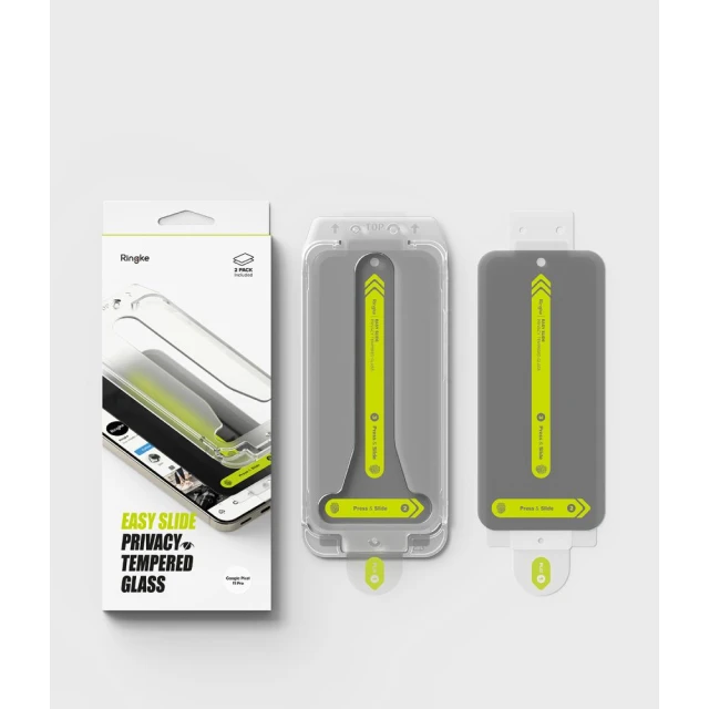 Захисне скло Ringke Easy Slide (2 pack) для Google Pixel 9 Pro | 10 Pro | 11 Pro Privacy (8800380461215)