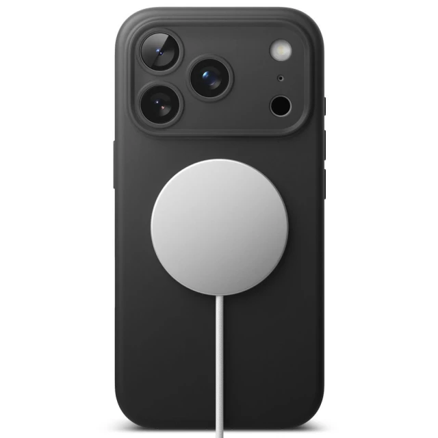 Чохол Ringke Silicone Magnetic для iPhone 18 Pro Max Black with MagSafe (8800380462021)