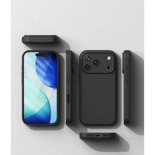 Чохол Ringke Silicone Magnetic для iPhone 18 Pro Max Black with MagSafe (8800380462021)