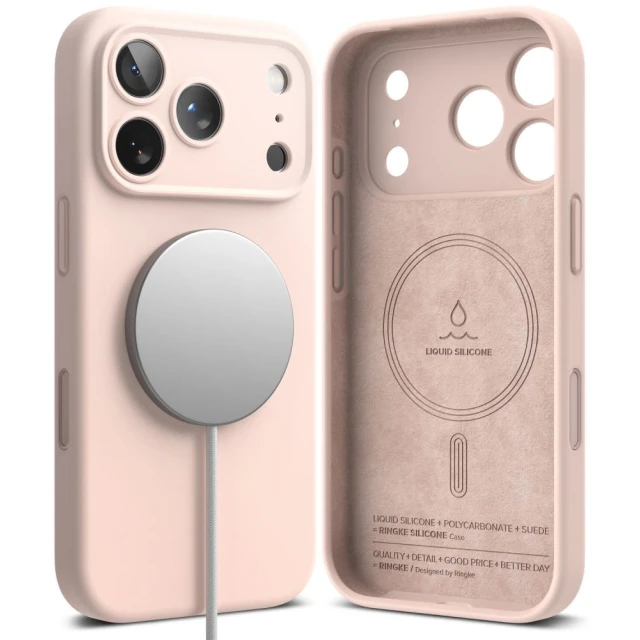 Чохол Ringke Silicone Magnetic для iPhone 18 Pro Max Pink (8800380462052)