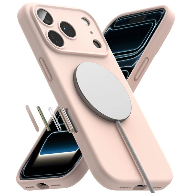 Чохол Ringke Silicone Magnetic для iPhone 18 Pro Max Pink (8800380462052)