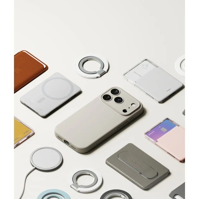 Чохол Ringke Silicone Magnetic для iPhone 18 Pro Max Stone with MagSafe (8800380462083)