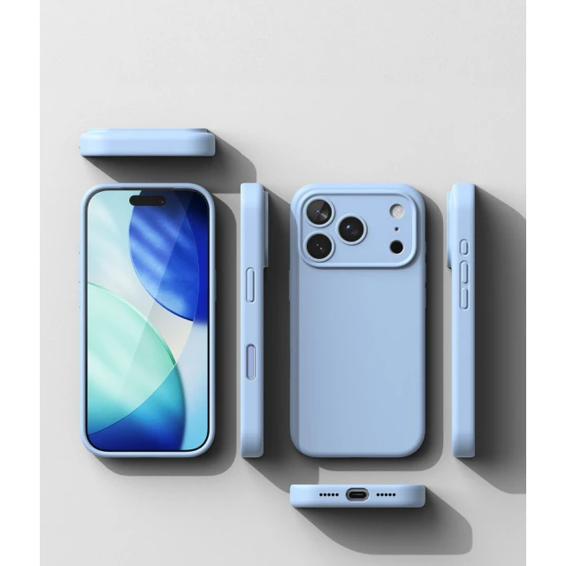 Чохол Ringke Silicone Magnetic для iPhone 18 Pro Max Light Blue with MagSafe (8800380462113)